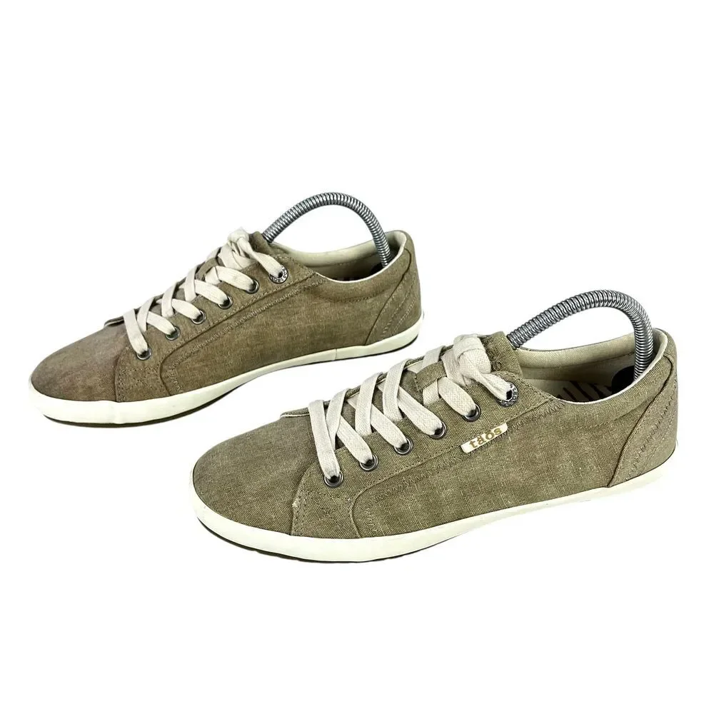 Taos Star Lace Up Canvas Beige Sneakers Shoes Size‎ 9.5